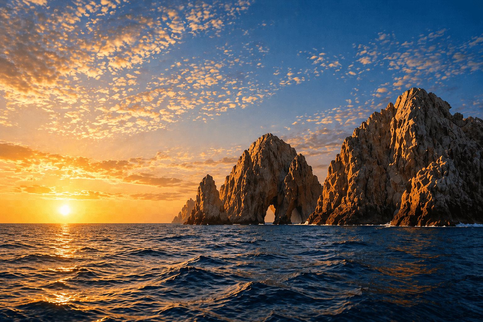 Panoramic GAFF charter scene in Los Cabos
